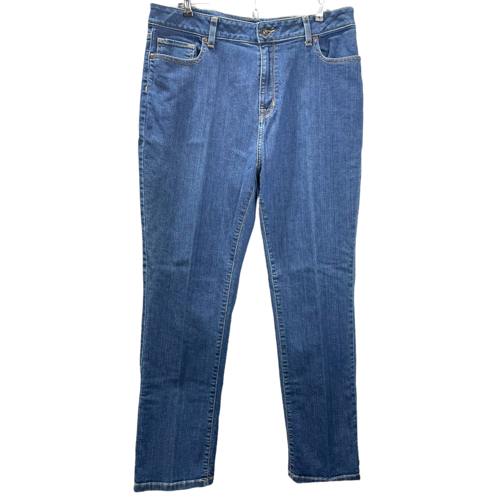 Women's L.L.Bean Classic Fit Denim Jeans Size 14 High Rise